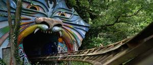 Schienenverkehr im Spreepark.