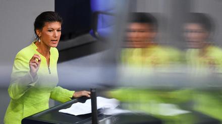 Sahra Wagenknecht während einer Rede im Bundestag im Mai dieses Jahres.