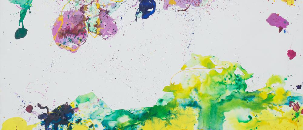 Sam Francis machte auf der dritten Documenta 1964 Furore. Das bunte Gemälde von 1986 heißt „Mein Muschelengel“.