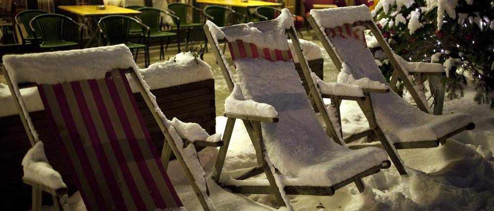 Ganz so schlimm ist es noch nicht: Sollte diesen Winter Schnee fallen, wäre es mit dem Drußensitzen wohl endgültig vorbei.