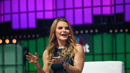 Michele Romanow, Mitgründerin von Clearco, bei einer Konferenz in Lissabon 2021.
