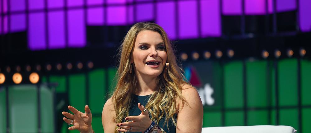 Michele Romanow, Mitgründerin von Clearco, bei einer Konferenz in Lissabon 2021.