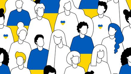 Ukrainer*innen - viele müssen ihre Existenz neu aufbauen.