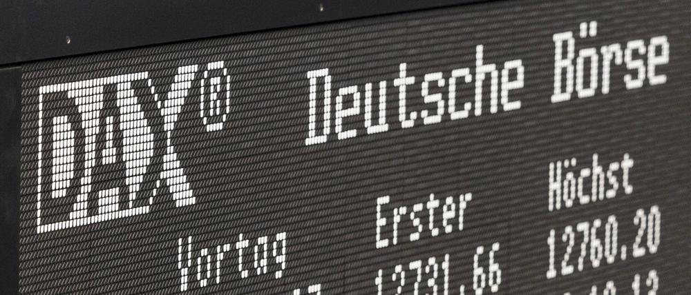 Dax-Anzeigetafel in Frankfurt.