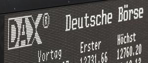 Dax-Anzeigetafel in Frankfurt.