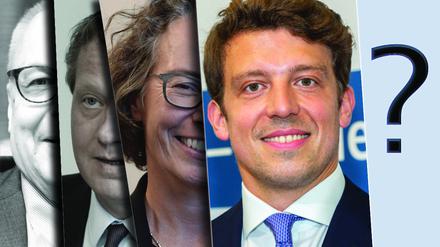 Montage aus Bildern ehemaliger Präsidenten der Berliner Industrie- und Handelskammer (IHK): Werner Gegenbauer, Eric Schweitzer, Beatrice Kramm, Daniel-Jan Girl (v.l.).