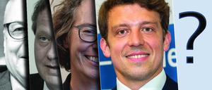 Montage aus Bildern ehemaliger Präsidenten der Berliner Industrie- und Handelskammer (IHK): Werner Gegenbauer, Eric Schweitzer, Beatrice Kramm, Daniel-Jan Girl (v.l.).