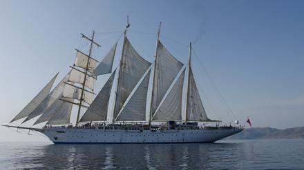 Die Star Clipper auf See.
