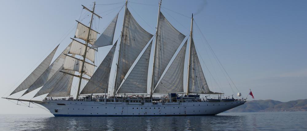 Die Star Clipper auf See.