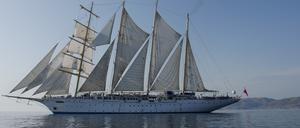 Die Star Clipper auf See.