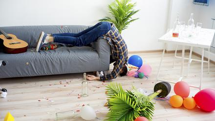 Völlig platt. Stundenlange Partys sind weniger beliebt als viele denken. 