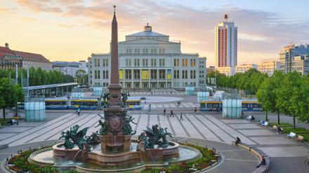 Mendebrunnen, Leipziger Oper und Wintergartenhochhaus. Besonders in der Innenstadt ziehen die Preise an.