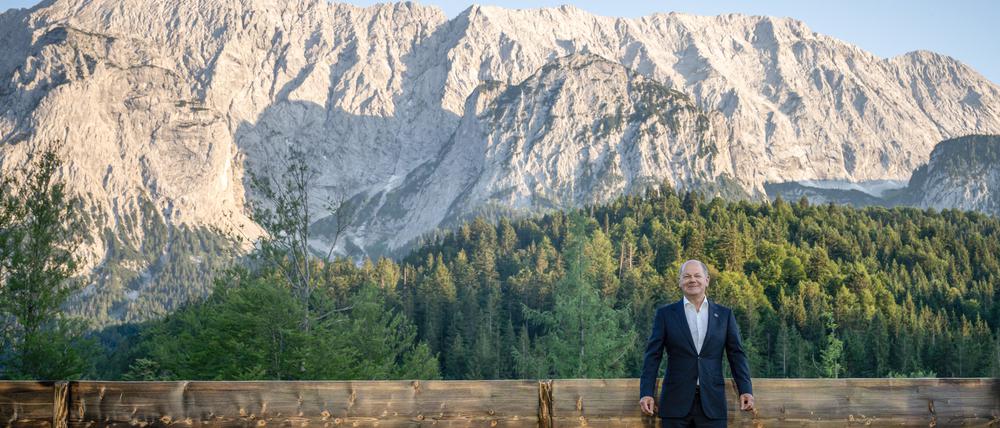 Bundeskanzler Olaf Scholz in Elmau.
