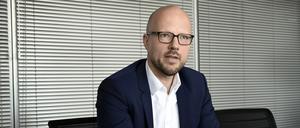 Der neue Präsident der Industrie- und Handelskammer zu Berlin, Sebastian Stietzel, in seinem Büro der IHK.