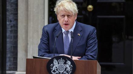 Boris Johnson kündigte am Donnerstag seinen Rücktritt als Premier an.