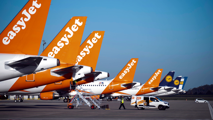 Am Boden: In Berlin hat Easyjet im Juli und August täglich zwölf Verbindungen von und nach Berlin gestrichen.