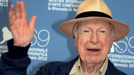 Peter Brook beim Filmfestival von Venedig,  2012. Der große Theatermann drehte immer wieder auch Filme.  
