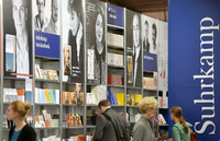Der Suhrkamp-Stand auf der Frankfurter Buchmesse