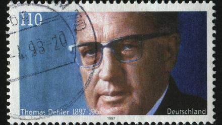Briefmarke der Bundespost mit Konterfei Thomas Dehlers