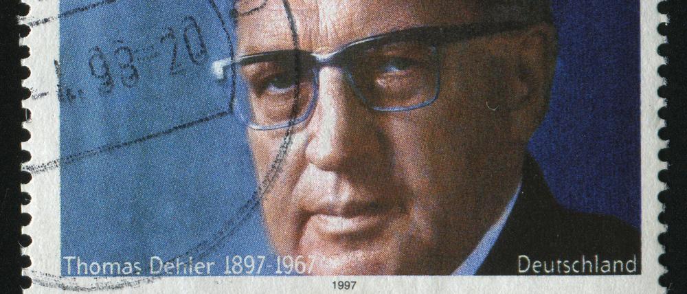 Briefmarke der Bundespost mit Konterfei Thomas Dehlers