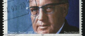 Briefmarke der Bundespost mit Konterfei Thomas Dehlers