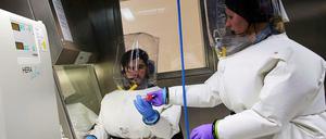 In solch einem Hochsicherheitslabor werden die Ebola-Verdachtsfälle untersucht.