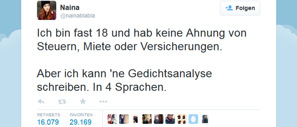 Naina auf Twitter. 