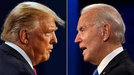 Donald Trump und Joe Biden während einer TV-Debatte im Jahr 2020. 