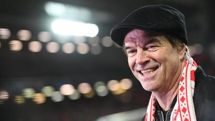 Campino vor dem Anfield Stadion in Liverpool. 