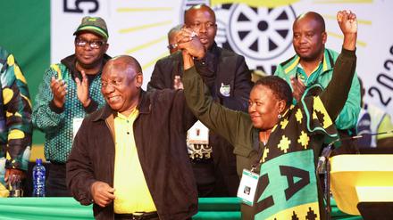 Cyril Ramaphosa nach seiner Wiederwahl zum ANC-Parteivorsitz.