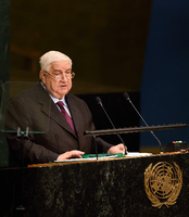 Syriens Außenminister Walid al-Muallim bei der UN-Generaldebatte in New York.