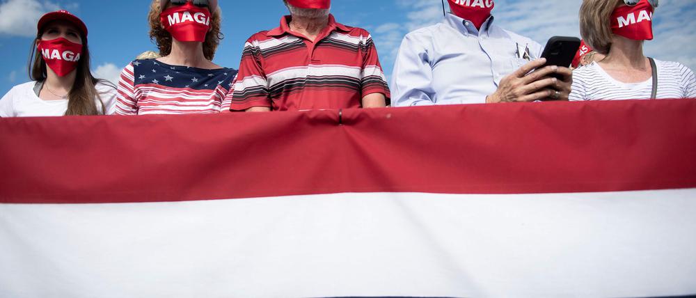 Wie viele sind sie dieses Mal? 2016 unterschätzten die Umfrageforscher den Anteil von Trump-Anhängern in der Wählerschaft. Hier im Bild: Unterstützer bei einer Wahlkampfveranstaltung in North Carolina im Oktober 2020.