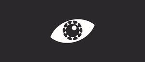 „Corona is watching you.“ Ein grafischer Kommentar von Raban Ruddigkeit/ruddigkeit.de