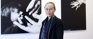 Liu Xia in ihrer aktuellen Fotoausstellung im Tempelhof Museum in Berlin.