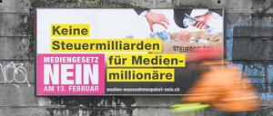 Nein! Oder doch ja?  In der gesamten Schweiz tobt der Meinungskampf darüber, ob die Medien deutlich stärker vom Staat gefördert werden sollen. 