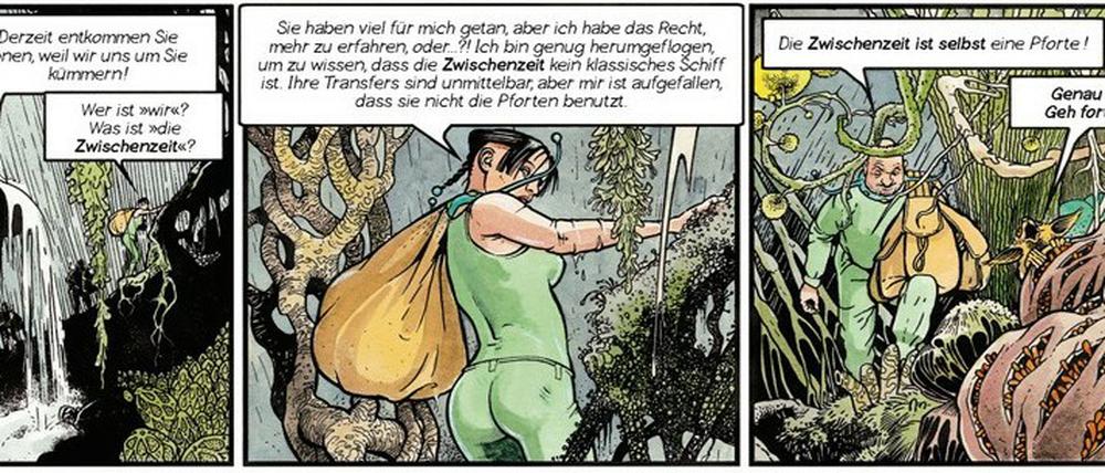Reisende durch Raum und Zeit: Eine Szene aus dem aktuellen fünften Band.