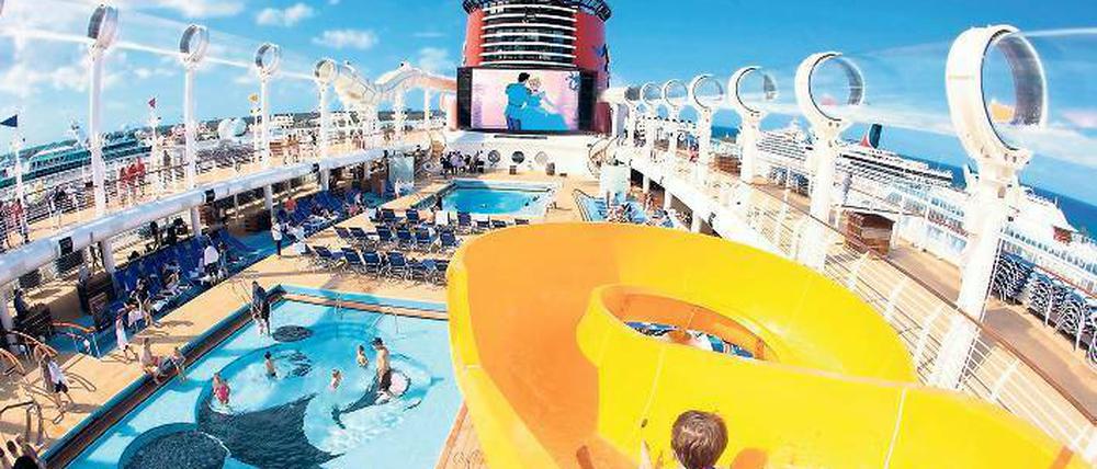 Mickey, ich komme. Kinder bleiben im schwimmenden Disney-Reich den ganzen Tag auf Trab.
