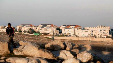 Die Jüdische Siedlung Ma'ale Adumim, östlich von Jerusalem in der West Bank.