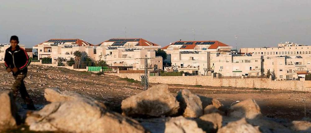 Die Jüdische Siedlung Ma'ale Adumim, östlich von Jerusalem in der West Bank.