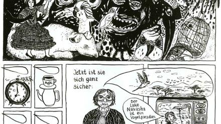 Zwischen Hamburg und Ostafrika: Eine Szene aus dem Buch.