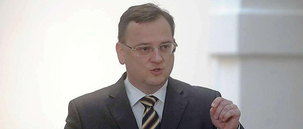 Hat das Ende seiner Dreier-Koalition erklärt: Der tschechische Ministerpräsident Petr Necas.