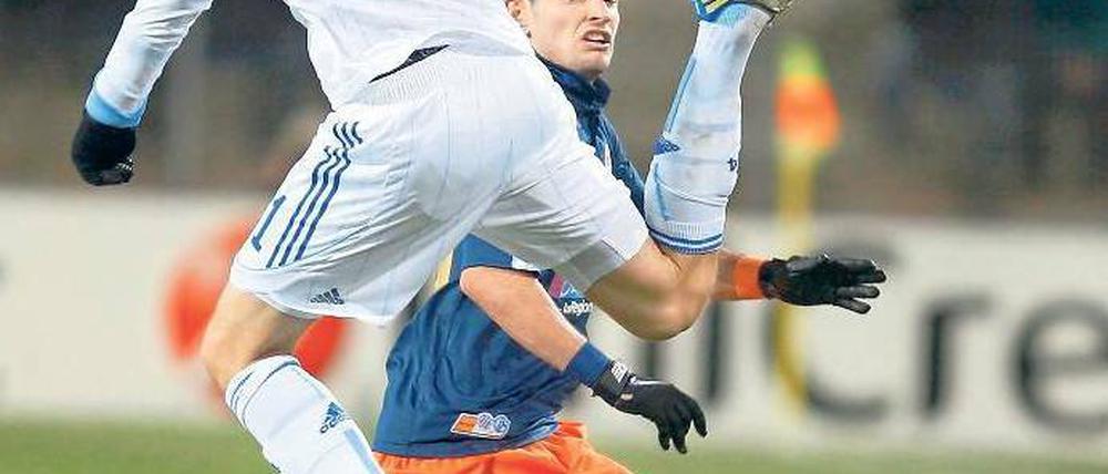 Sieht gut aus. Schalke sicherte sich in Montpellier Platz eins. Foto: Reuters