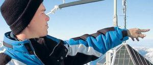 Hier könnte eine große Leinwand stehen. Auf der Zugspitze ist aber selbst Fernsehen verboten. Foto: dpa