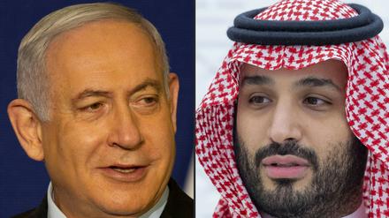 Israels Premierminister Benjamin Netanyahu und der saudische Kronprinz Mohammed bin Salman.