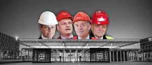  Michael Müller, Jörg Marks, Rainer Schwarz und Hartmut Mehdorn
