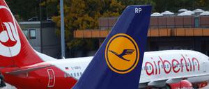 Die Air-Berlin-Lackierung auf den Flugzeugen wird schon bald verschwinden.