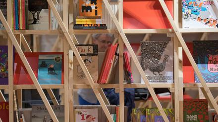 Buchkunst: Ein Detail des Frankreich-Pavillons.