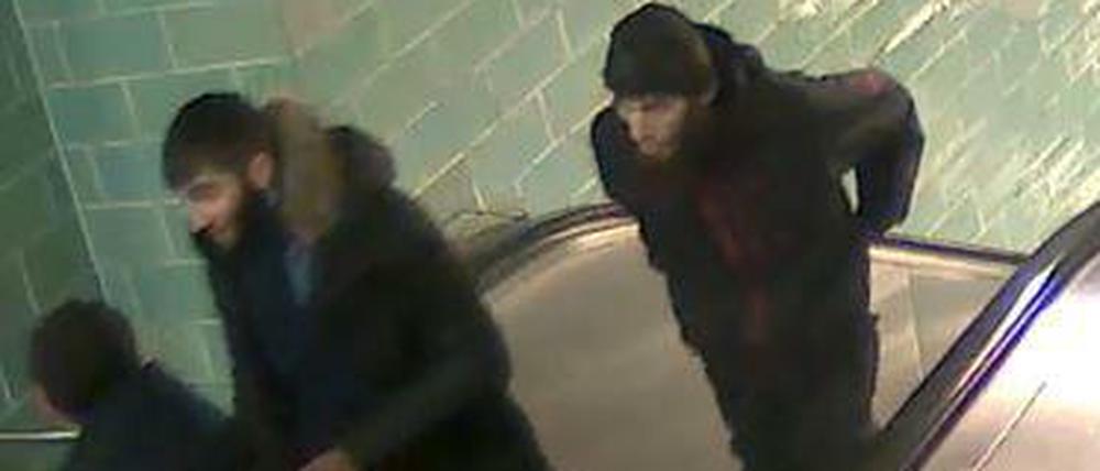 Aufnahmen aus Videokameras am U-Bahnhof Gesundbrunnen.
