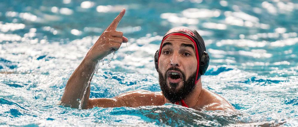 Mehdi Marzouki war im entscheidenden Spiel mit vier Toren der erfolgreichste Spieler der Spandauer Wasserballer.  