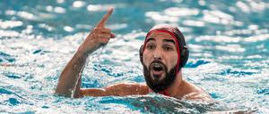 Mehdi Marzouki war im entscheidenden Spiel mit vier Toren der erfolgreichste Spieler der Spandauer Wasserballer.  